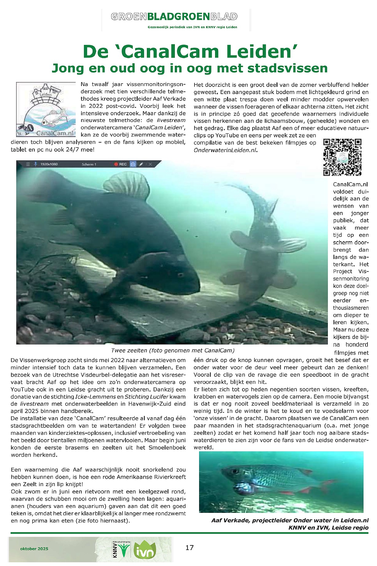 de CanalCam Leiden, verschenen in BladGroen oktober 2025